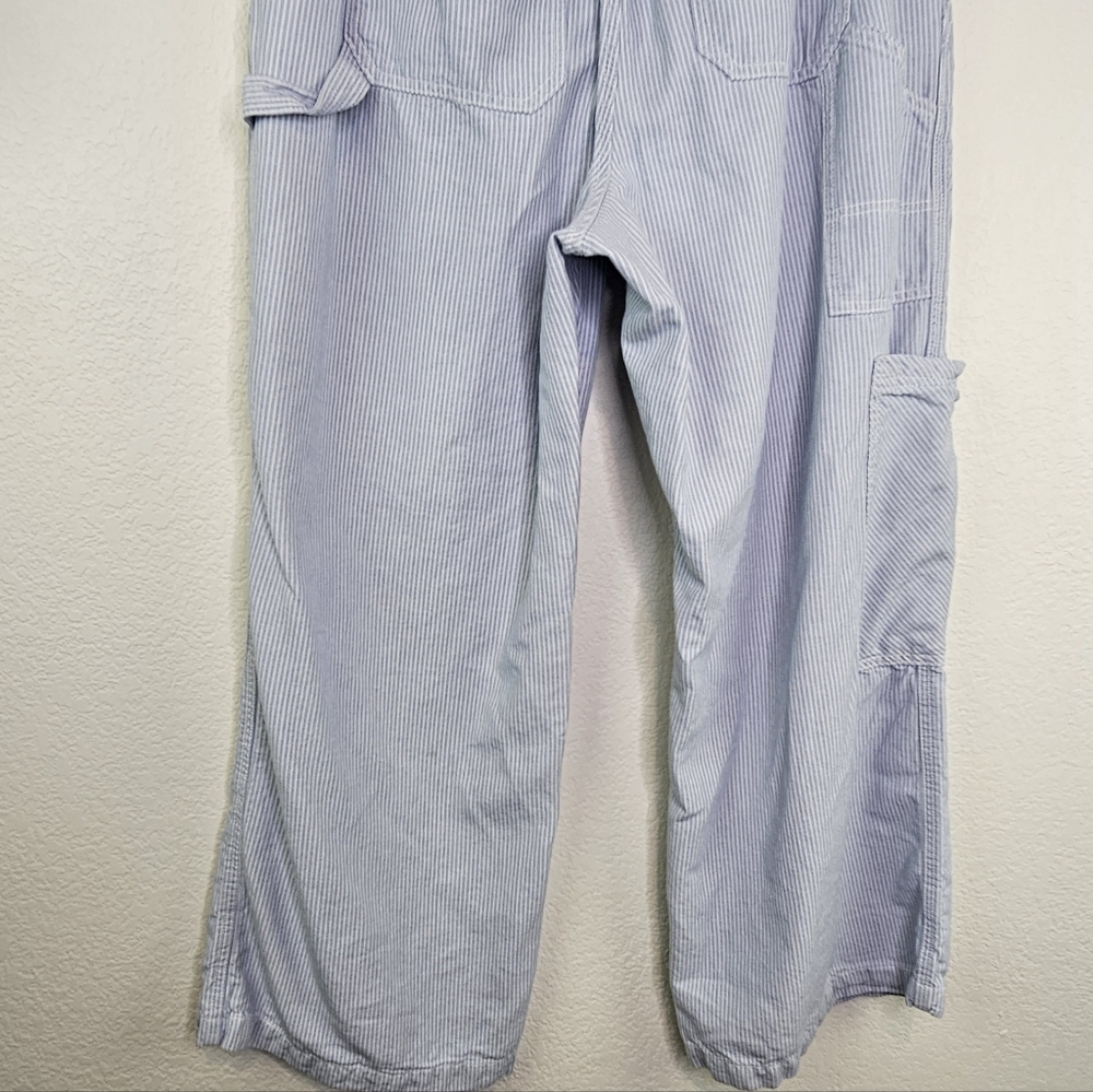 Aerie Baggy Cargo Wide Leg Chambray Elasti Drawstring Pull On Pants Large - Picture 7 of 16